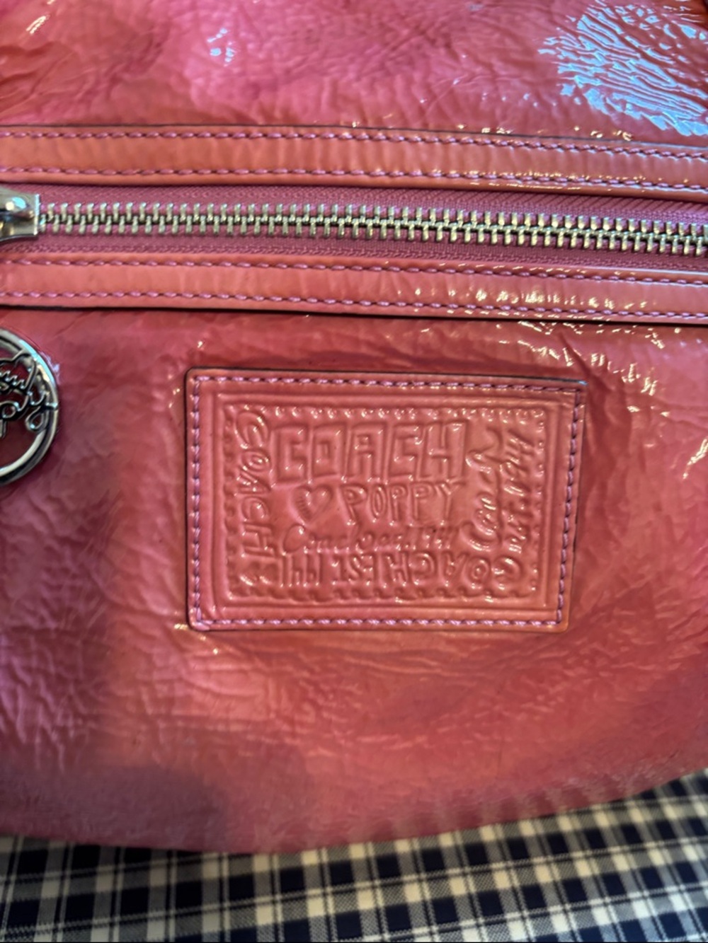 Coach poppy “jazzy” patent  Leather Shoulder Bag in mauve - Picture 2 of 14